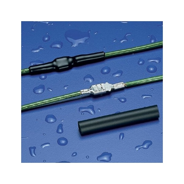 Panduit Adhesive Lined Heat Shrink Tube, Thin Wall, 2:1 I.D. Shrink Ratio, 1/2 in I.D. Before Shrinking, Black, 6 in HSTTVA50-Y - main